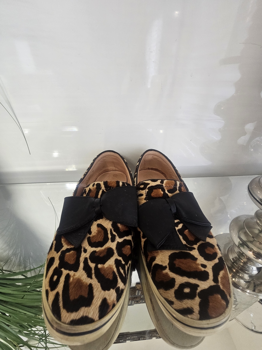 kate spade Delise Leopard Print Slip Ons with Black Bow Accent - Picture 5 of 9